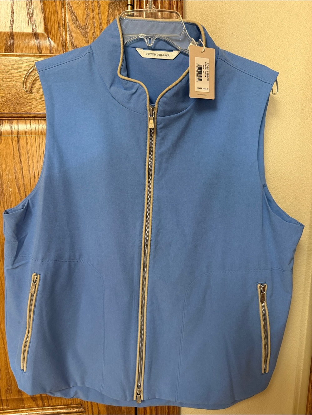 Peter Millar Light Blue Zip-Front Performance Vest